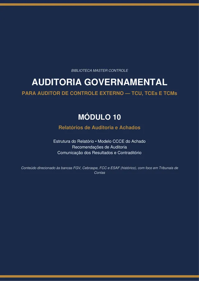 Página real do material de Auditoria Governamental: capa do módulo