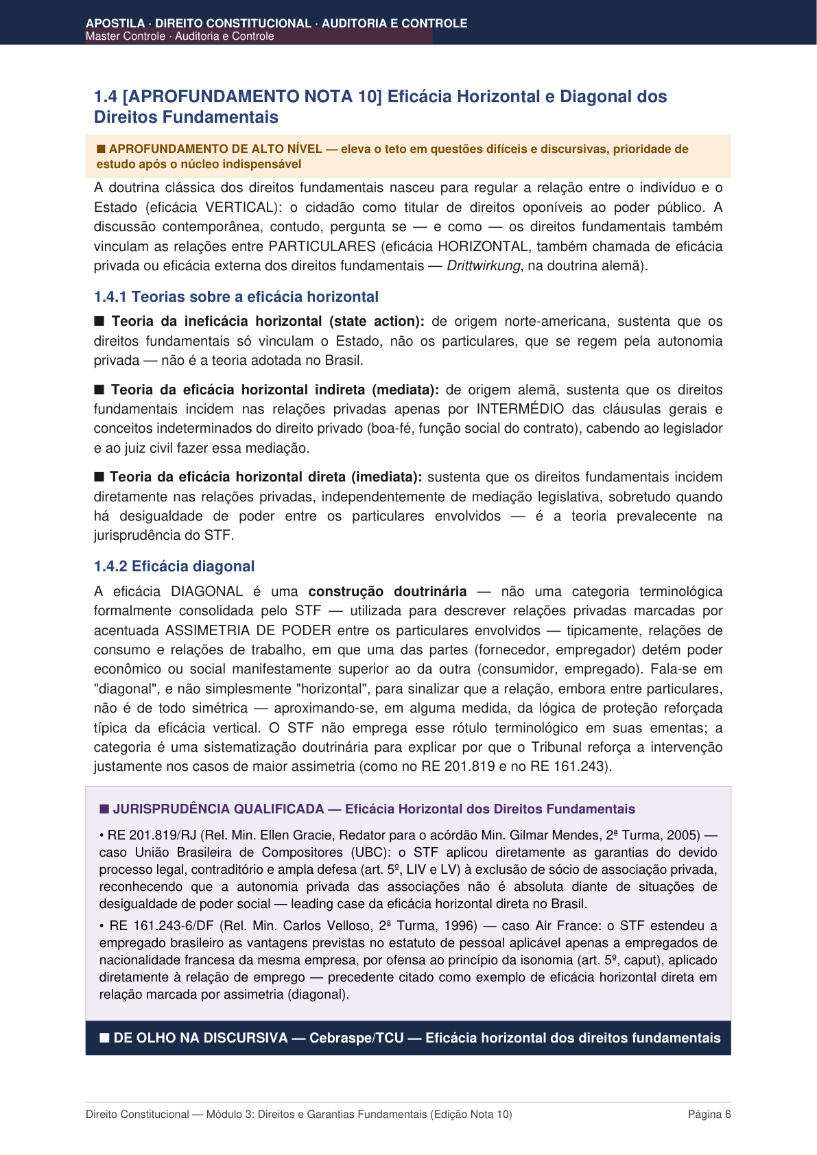 Página de teoria aprofundada do material